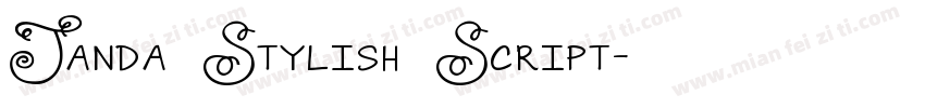 Janda Stylish Script字体转换